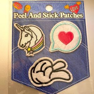 3 pack 🦄 ❤️ 💭✌🏼 FUN PEEL AND STICK PATCHES